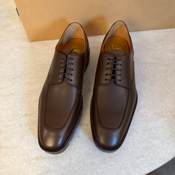 Christian Louboutin 3230966 Mens Davisol Brown Lug Sole Derby Shoe 43, 45 - Picture 3 of 14